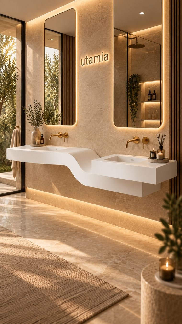 Salle de bain en Corian